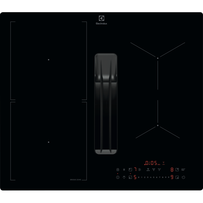 Kookplaat met afzuiging Inductiekookplaat met afzuiging, 60 cm