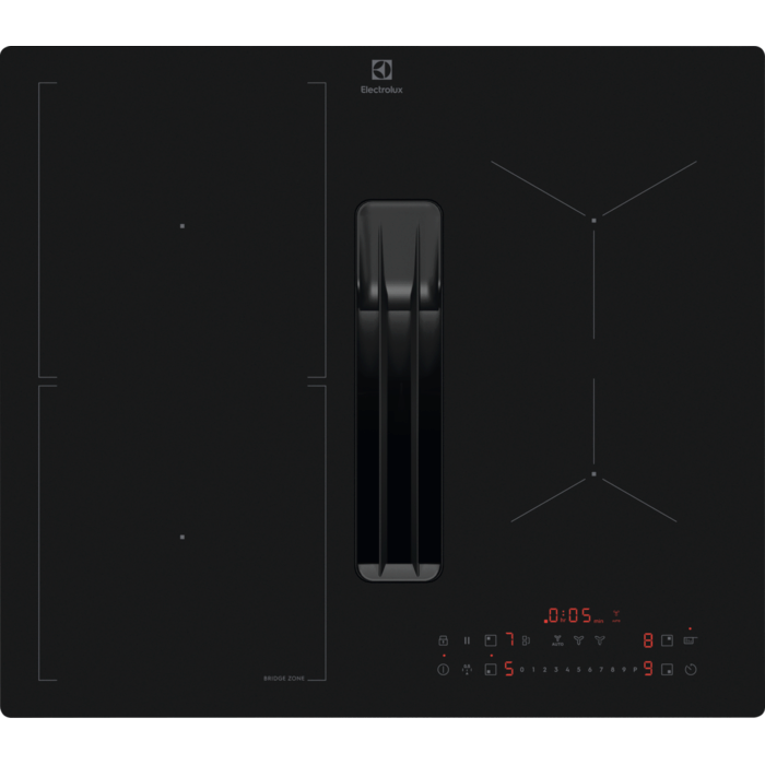 Kookplaat met afzuiging Inductiekookplaat met afzuiging, SaphirMatt® SE, 60 cm