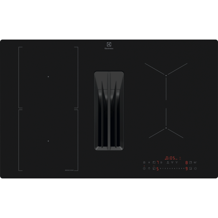 Kookplaat met afzuiging Inductiekookplaat met afzuiging, SaphirMatt® SE, 80 cm
